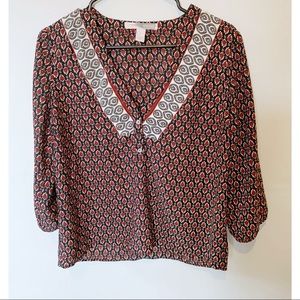 Forever 21 Multicolor Printed Peasant Boho Tunic